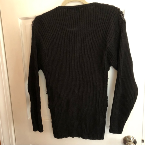 Maurada Collections, Black Sweater gold thread, Size M - Picture 5 of 10